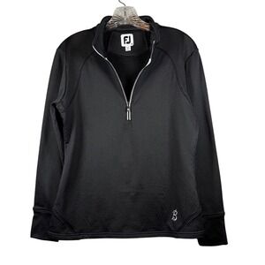 FootJoy X Barstool Sports Women's 1/4 Zip Pullover Performance, Black, Size M
